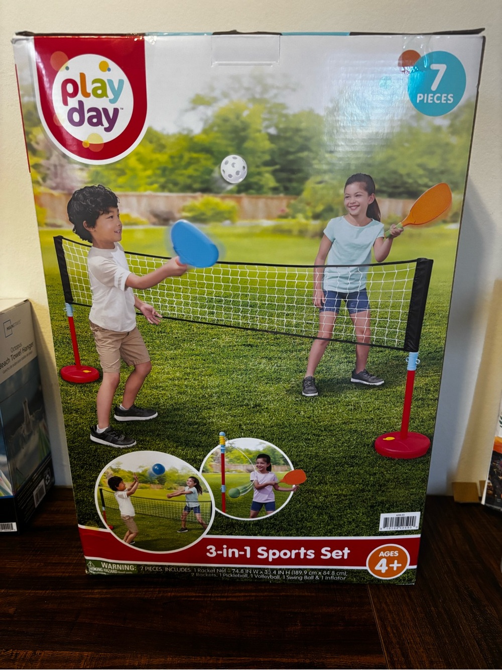 Play Day 3-in-1 Kids Sports Set - Blue, Orange & Red